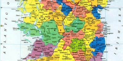 Große Wand-Landkarte von Irland